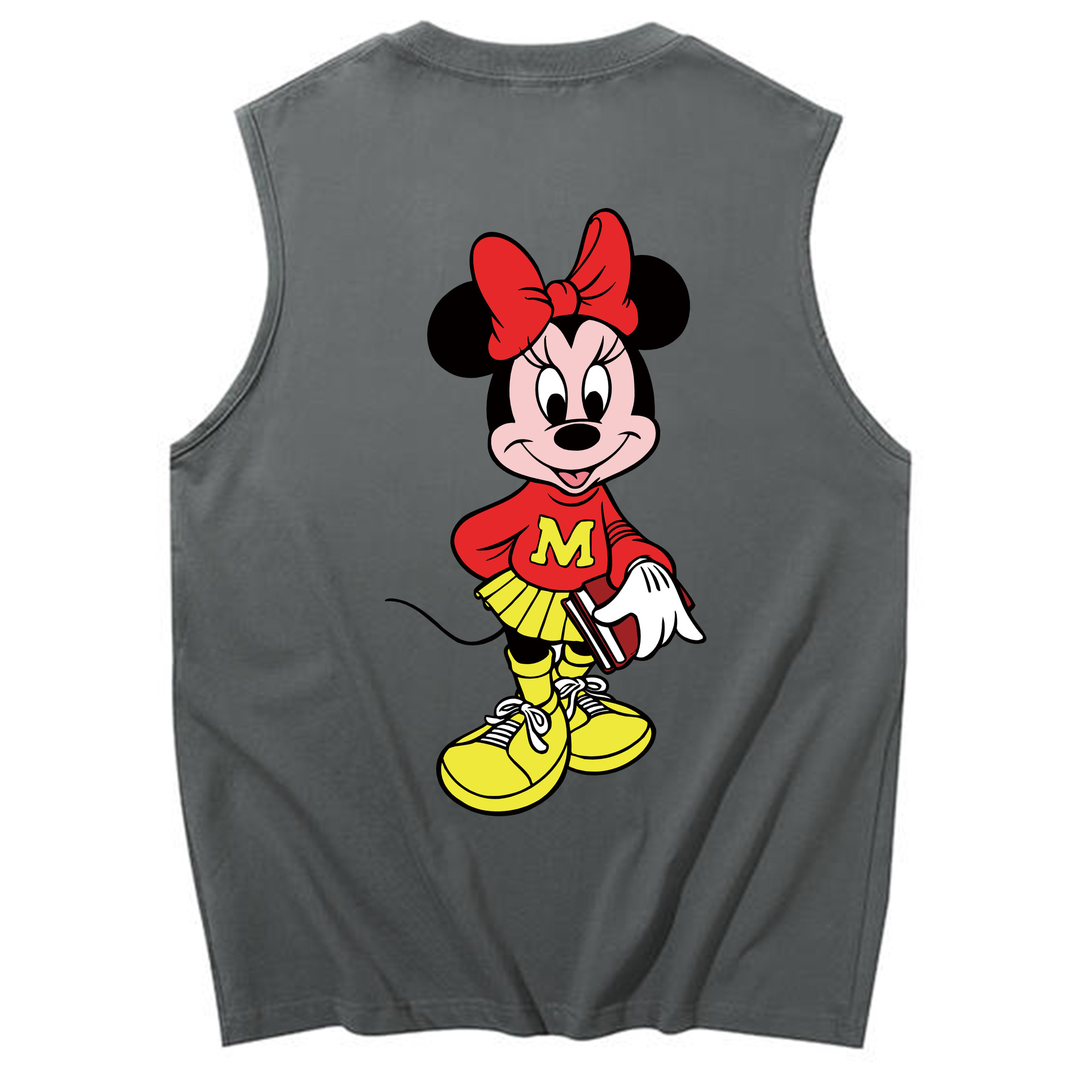 ミッキーマウス Mickey Mouse コットン100％タンクトップ（背面プリント）